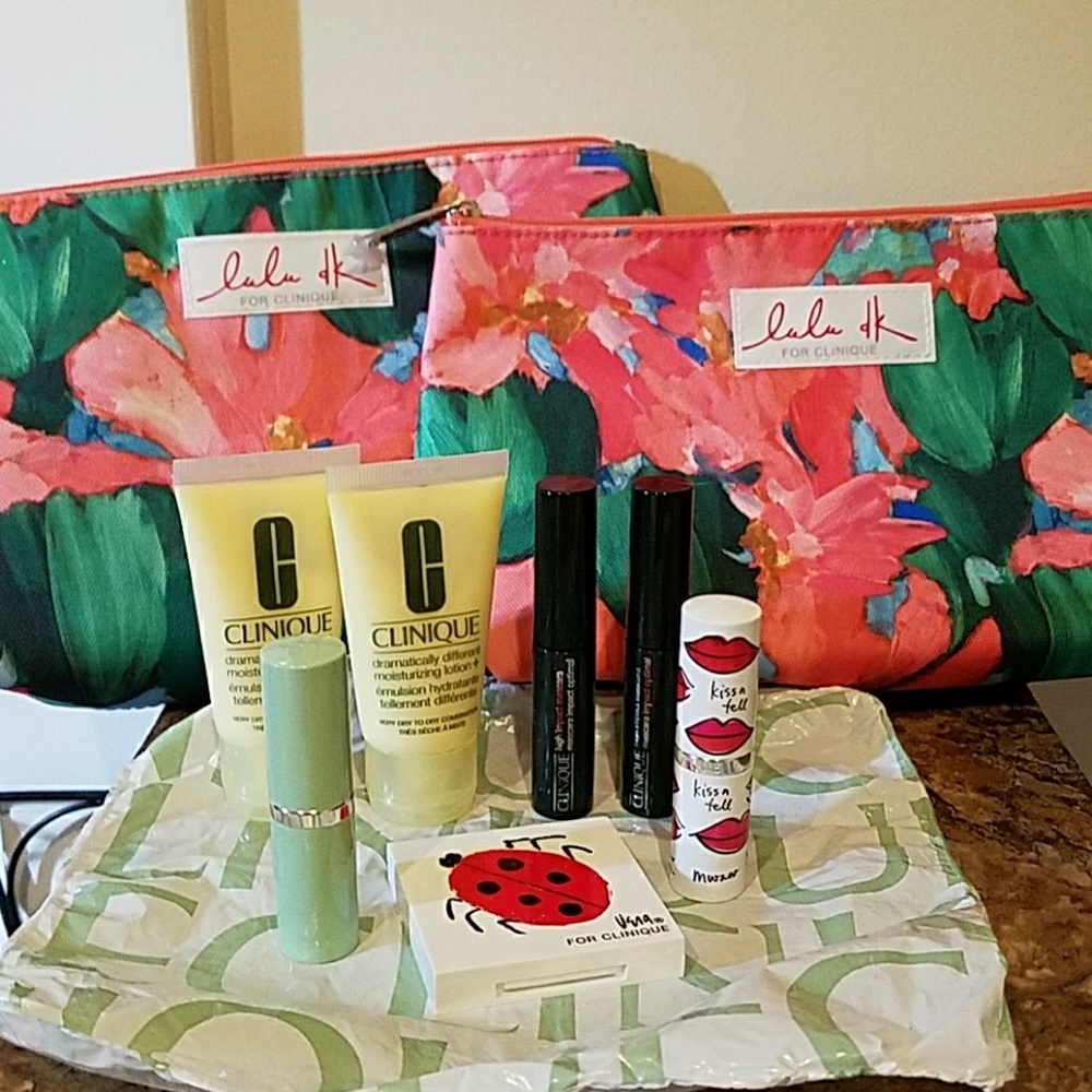 Clinique makeup & makeup bag
